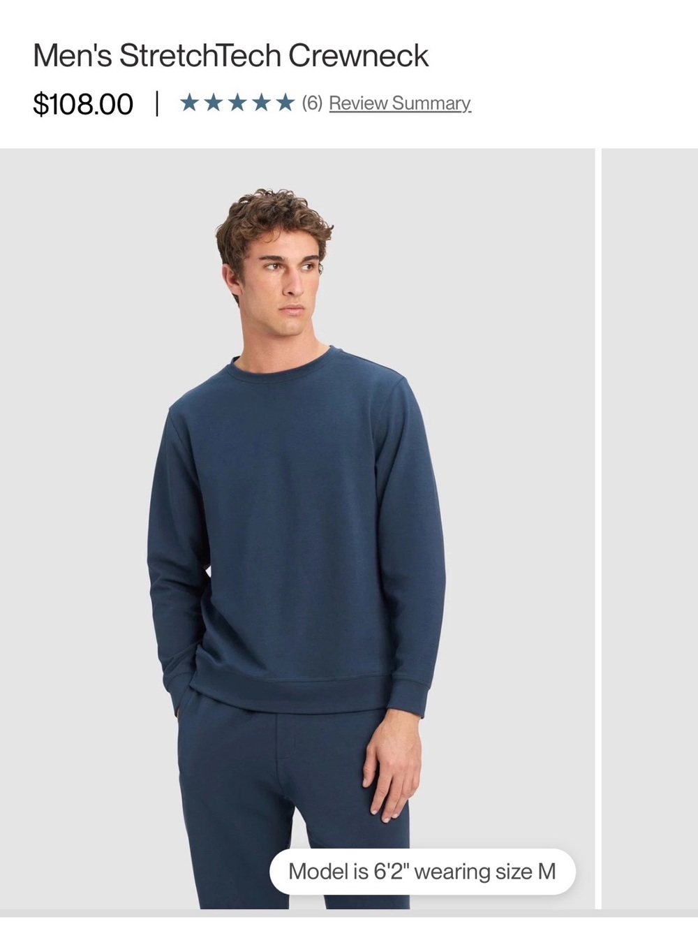 Cozy Earth Men's Bamboo Pullover Crewneck Sweater